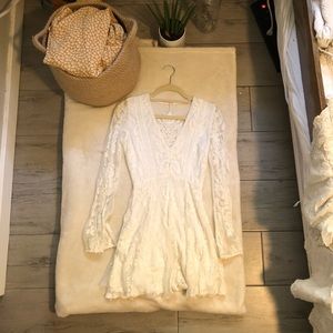 White Lace free People mini dress